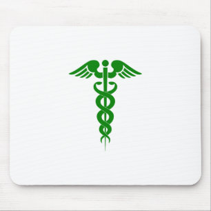 Caduceus Medical Symbool Green Muismat