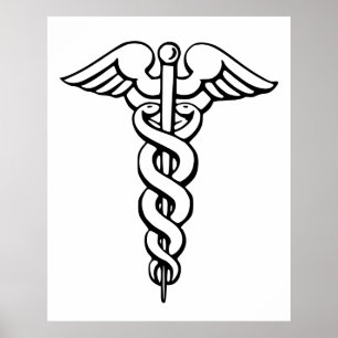 Caduceus Medical Symbool Poster