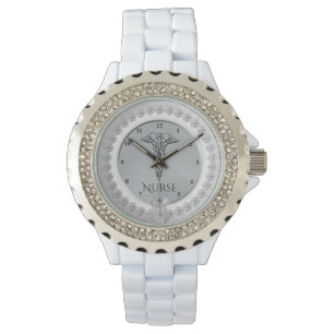 Caduceus Medical Symbool   Zilververpleegsters Horloge