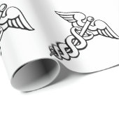Caduceus medisch symbool cadeaupapier (Rol Hoek)