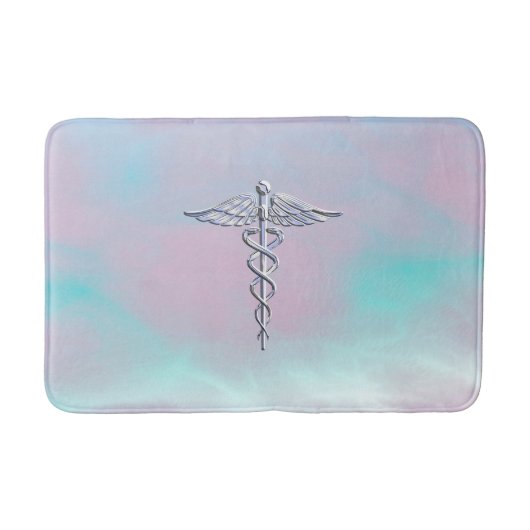 Caduceus medisch symbool voor moeder achterdeur badmat (Voorkant)