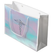 Caduceus medisch symbool voor moeder achterdeur large cadeauzakje (Voorkant Gekanteld)