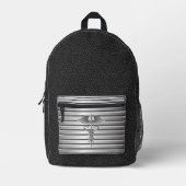 Caduceus Medisch Symbool Zwart & Zilver Bedrukte Rugzak (Voorkant)