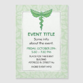 Caduceus met achtergrond van bladeren (Voorkant)