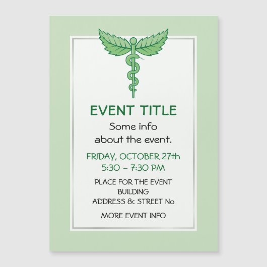 Caduceus met bladeren (Voorkant)