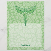 Caduceus met Leaves Background Flyer (Achterkant)