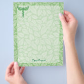 Caduceus met Leaves Background Flyer (Hand)