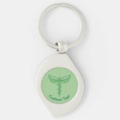 Caduceus met Leaves Sleutelhanger (Voorkant)