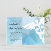 Caduceus Moderne Graduée Invitation (Debout devant)