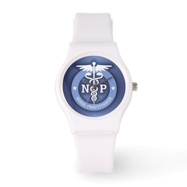 Caduceus NP (blauw) Horloge (Voorkant)
