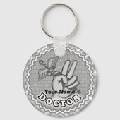 Caduceus peace doctor sleutelhanger (Voorkant)