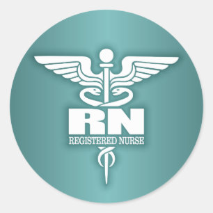 Caduceus RN 3 Ronde Sticker