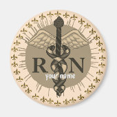 Caduceus RN Infirmière aimant (Devant)