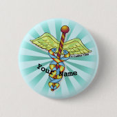 Caduceus Ronde Button 5,7 Cm (Voorkant)