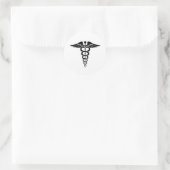 Caduceus Staff Ronde Sticker (Tas)