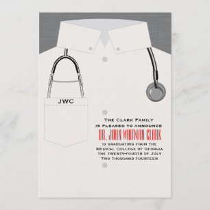 Caduceus & Stethoscoop Medische Uitnodiging