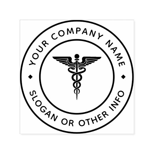 Caduceus Symbool Retouradres Zelfinkende Stempel (Design)