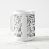 CADUCEUS Tall White Mok (Voorkant links)