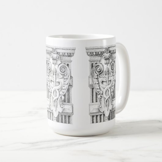 CADUCEUS Tall White Mug (Devant droit)