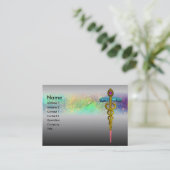 CADUCEUS, trillend, amethist Visitekaartje (Staand voorkant)