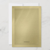 Caduceus Watermark Gold Médicale Invitation (Dos)