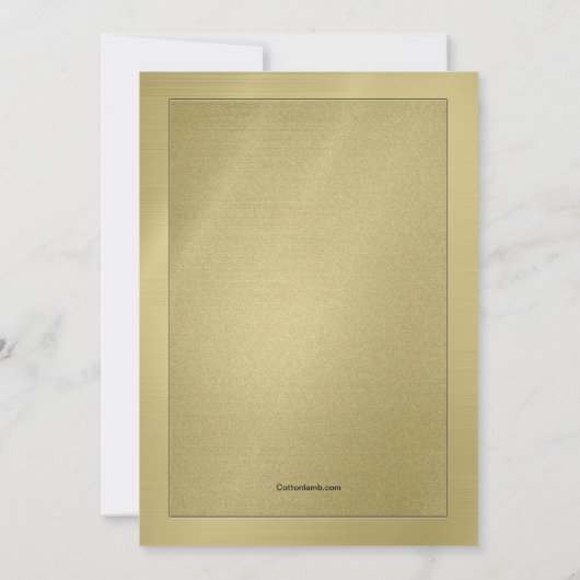 Caduceus Watermerk Gold Medisch Afstuderen Uitnodi Kaart (Achterkant)