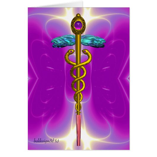 CADUCUS, améthyste en or vibrant Violet Fuchsia (Devant)