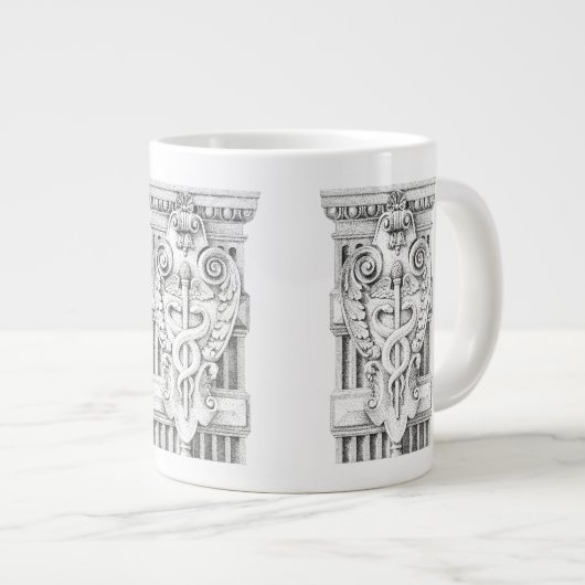 CADUCUS Big White Mug (Devant droit)