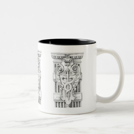 CADUCUS Mug noir à deux tons (Droit)