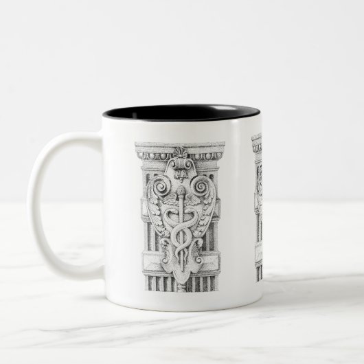 CADUCUS Mug noir à deux tons (Gauche)