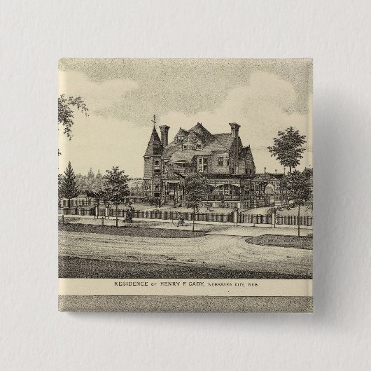 Cady en Kilpatrick, Nebraska Vierkante Button 5,1 Cm (Voorkant)