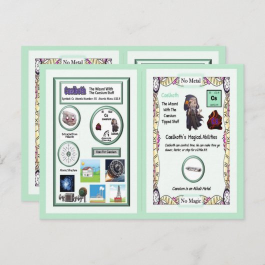 Caelkoth - Carte de commerce césium (Devant / Derrière)