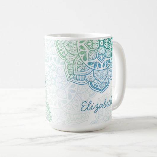 Caelum Mandala 15 oz. Personalized Mug Koffiemok (Voorkant rechts)