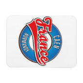 Caen Normandy France retro logo Magneet (Horizontaal)