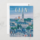 Caen Photo Vintage Briefkaart (Voorkant / Achterkant)