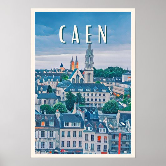 Caen Photo Vintage Poster (Voorkant)