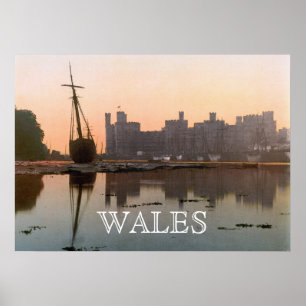 Caernarfon Castle in Wales (1900) Poster
