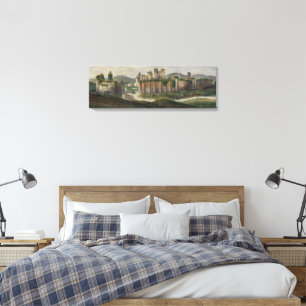 Caerphilly Castle Canvasprint van Alphonse Dousse Canvas Afdruk