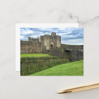 Caerphilly Castle in Wales Briefkaart