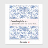 CAERULEAPHILE BLAUWE BLOEM NATUUR STICKER (Vel)