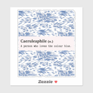 CAERULEAPHILE BLAUWE BLOEM NATUUR STICKER