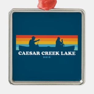 Caesar Creek Lake Ohio Canoe Metalen Ornament