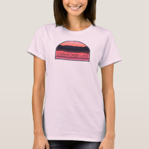 Caesar Creek Lake Ohio Rode Zonsondergang T-shirt