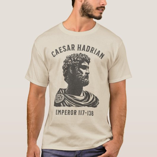 Caesar Hadrian Roman Emperor T-shirt (Voorkant)