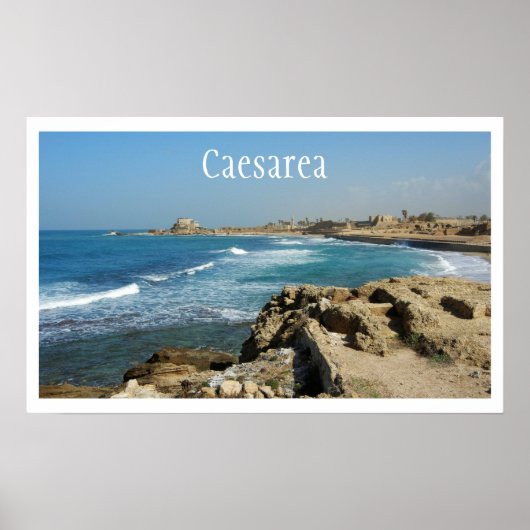 Caesarea Beach, Caesarea, Israël Poster (Voorkant)