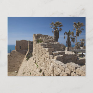 Caesarea ruïnes van de haven gebouwd door Herodes  Briefkaart