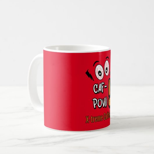 caf pow drôle de mug (Devant gauche)