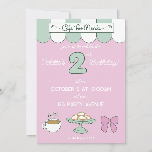Café 2 Monde Invitation Anniversaire (Devant)