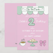 Cafe 2 Monde Verjaardag Uitnodiging (Voorkant / Achterkant)