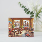 Café à Cuzco Pérou Carte postale (Debout devant)